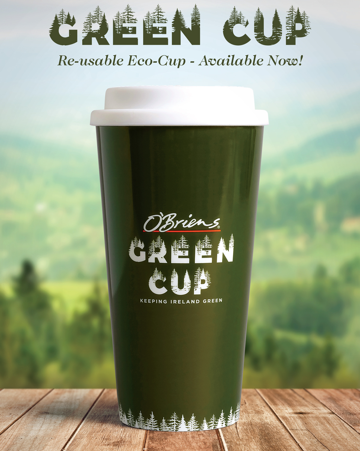 O'Briens Green Re-Usable Cup